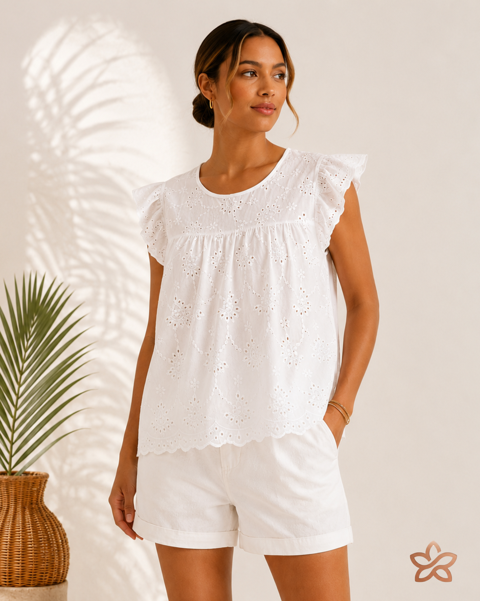 Blusa Broderie Élise