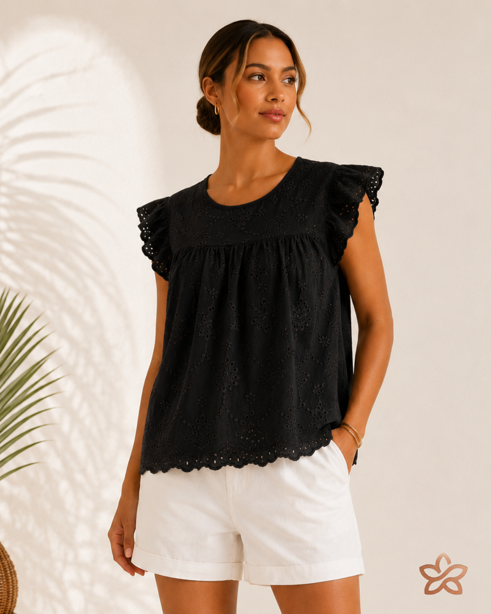 Blusa Broderie Élise