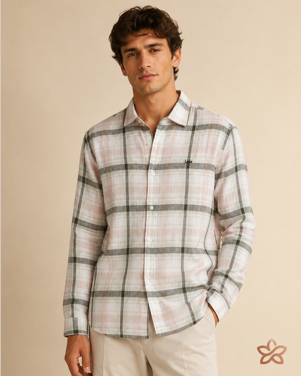 Camisa Xadrez em Algodão e Linho - Lois